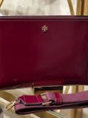 Tory Burch Blake Slingback burgundy crossbody
